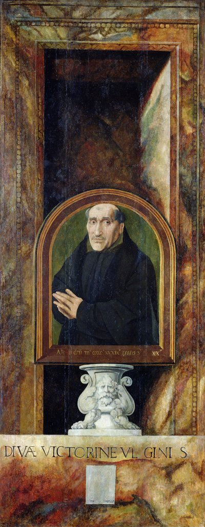 Portrait of Jacques Coene, Abbot of Marchiennes, on the reverse of the Triptych of Saint Ursula and the Eleven Thousand Virgins by Jan van Scorel